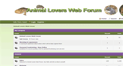 Desktop Screenshot of animalloverswebforum.com