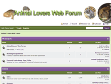 Tablet Screenshot of animalloverswebforum.com